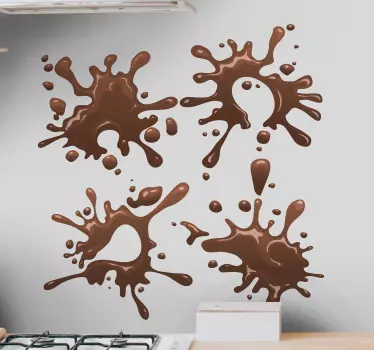 σοκολάτα splash ποτό τοίχου decal - TenStickers