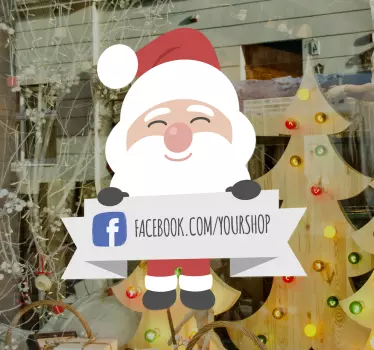 Χριστουγεννιάτικο αυτοκόλλητο facebook για επιχειρήσεις - TenStickers