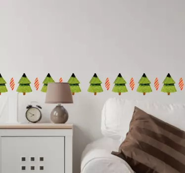 αυτοκόλλητο χριστουγεννιάτικο δέντρο - TenStickers