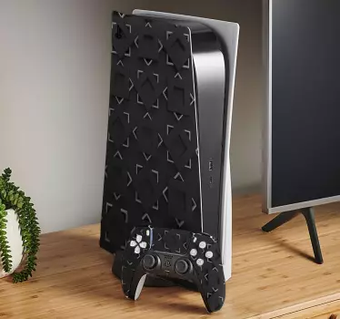 κλασικό μαύρο τετράγωνο playstation 5decal - TenStickers