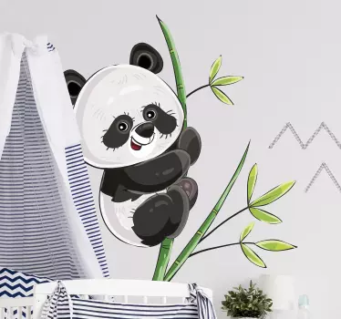 αναρρίχηση panda εικόνα wall art decal - TenStickers