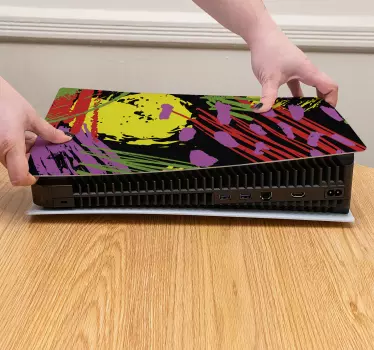 πολύχρωμο μωσαϊκό playstation 5 skin decal - TenStickers