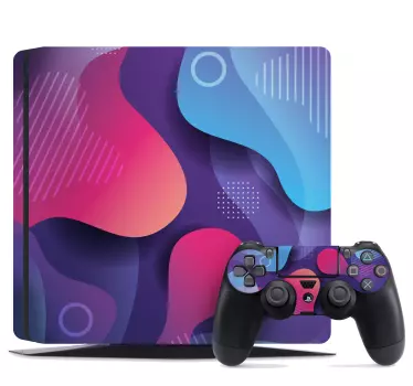 πολύχρωμο παρασκήνιο playstation 4 decal - TenStickers