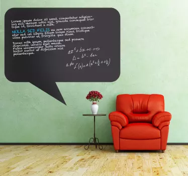 αυτοκόλλητο μαυροπίνακα κόμικς ομιλίας - TenStickers