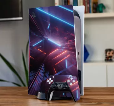 δροσερό γεωμετρικό τριγωνικό playstation 5 decal - TenStickers