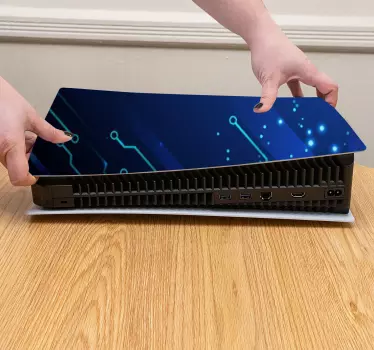 αντίγραφο χώρου μπλε κυκλώματα playstation 5 decal - TenStickers