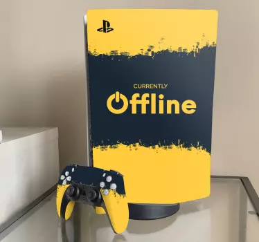 αυτοκόλλητο επί του παρόντος playstation 5 εκτός σύνδεσης - TenStickers
