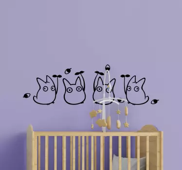 χαριτωμένο anime πλάσματα τέρας decal - TenStickers