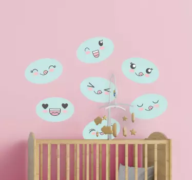 αυτοκόλλητο τοίχου με χαριτωμένο anime - TenStickers