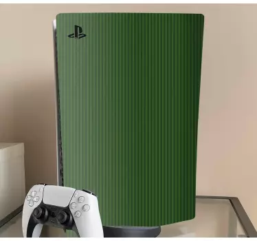 σκούρο πράσινο χρώμα με ρίγες playstation 5 decal - TenStickers