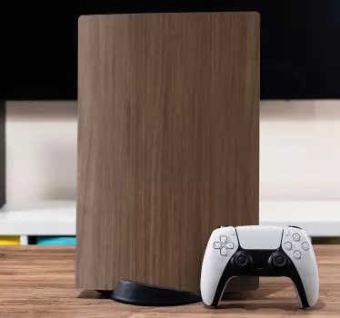 αυτοκόλλητο playstation 5 σκούρο ξύλο - TenStickers