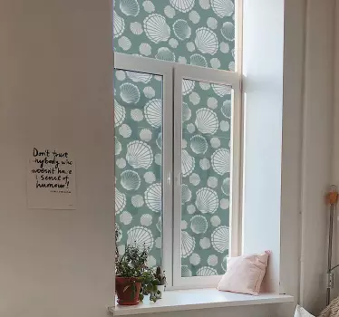 Decal seashell world window - TenStickers