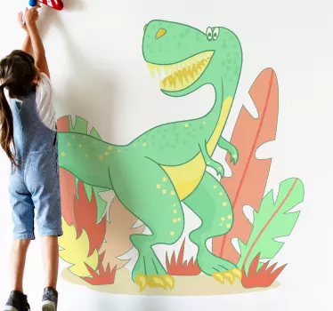 δεινόσαυρος t-rex καλλιτεχνικό ντεκόλ τοίχου - TenStickers