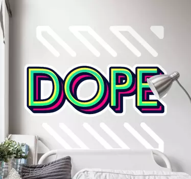 Dope cool γκράφιτι κείμενο τοίχο - TenStickers