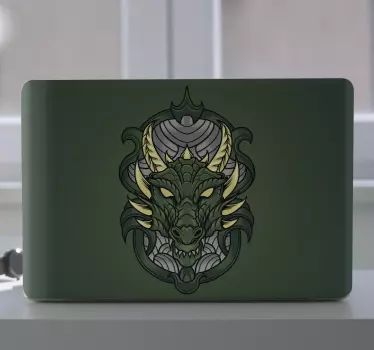 αυτοκόλλητη ετικέτα φορητού υπολογιστή dragon head - TenStickers