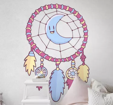 Αυτοκόλλητο "dream catcher with blue moon kids wall" - TenStickers