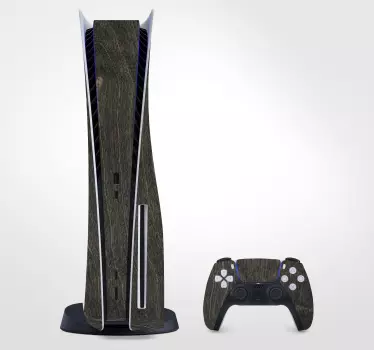 έβενο ξύλο playstation 5 βινυλίου decal - TenStickers