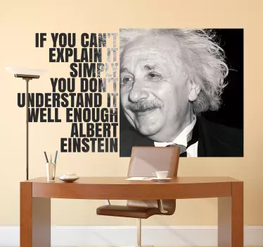 Einstein απόσπασμα decal - TenStickers