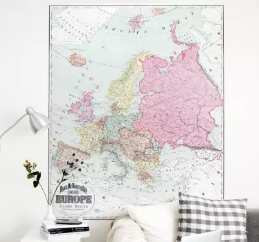 αυτοκόλλητο τοίχου παγκόσμιου χάρτη europe 1900 - TenStickers