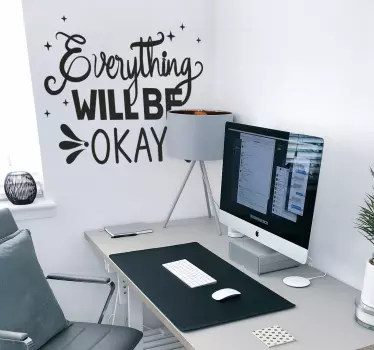 όλα να είναι εντάξει παρακινητικό αυτοκόλλητο - TenStickers