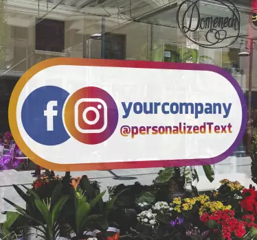Decal βιτρίνας στο instagram - TenStickers