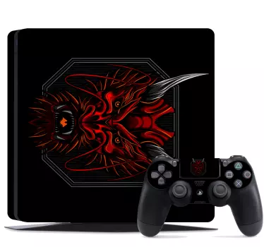 αυτοκόλλητα flaming dragon playstation 4 - TenStickers