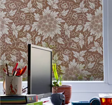 Floral decal παράθυρο paisley - TenStickers