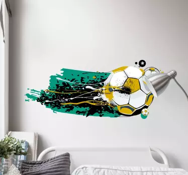 ποδόσφαιρο γκράφιτι wall decal - TenStickers
