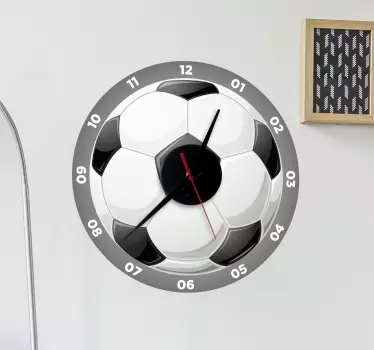 αυτοκόλλητο ρολογιού τοίχου ποδοσφαίρου - TenStickers