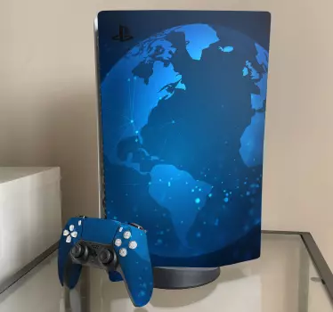 φουτουριστικό φόντο παγκόσμιο playstation 5 decal - TenStickers