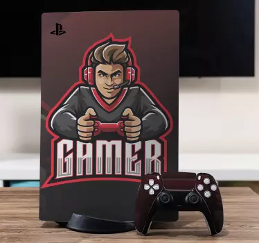 Gamer esport λογότυπο πρότυπο playstation decal - TenStickers