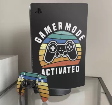 Ενεργοποιημένη κατάσταση παιχνιδιού playstation 5 decal - TenStickers