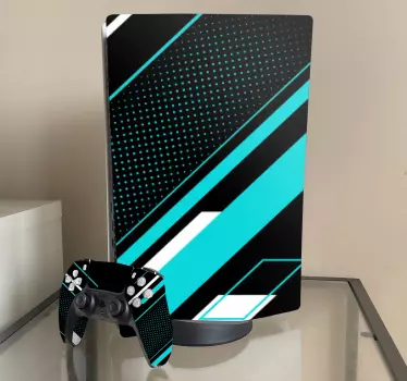 γεωμετρική γραμμή με αυτοκόλλητα ημίτονο playstation 5 - TenStickers