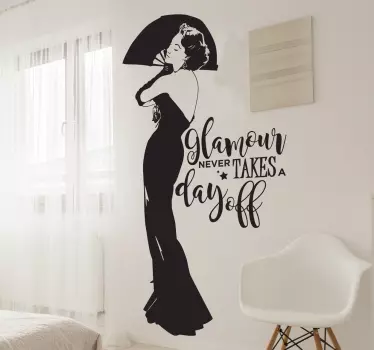 Glamour απόσπασμα τοίχου decal - TenStickers