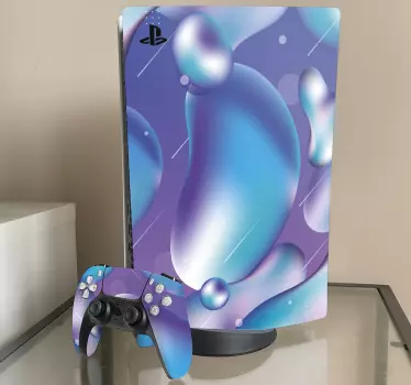 ντεγκραντέ υγρό φόντο playstation 5 decal - TenStickers