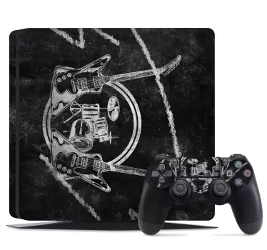 γκράφιτι ροκ συγκρότημα playstation 4 decal - TenStickers