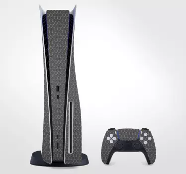 γκρι άνθρακα επιτραπέζιο playstation 5 decal - TenStickers