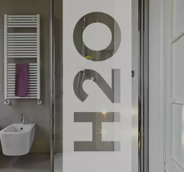 αυτοκόλλητο ντους διακοσμητικό h2o - TenStickers