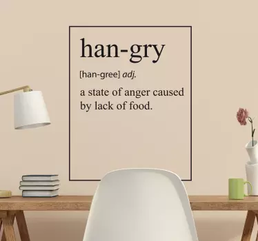 αυτοκόλλητο τοίχου han-gry - TenStickers
