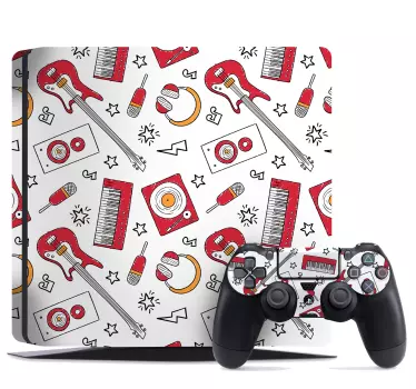Χέρι που μοτίβο ροκ playstation 4 skin decal - TenStickers