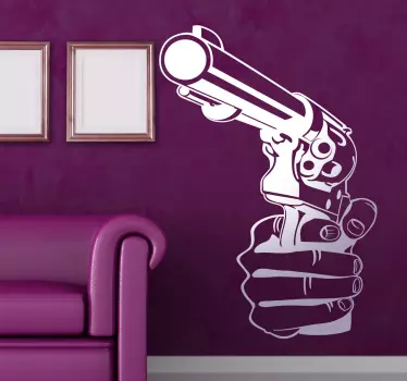 αυτοκόλλητο τοίχου πιστόλι χειρός - TenStickers