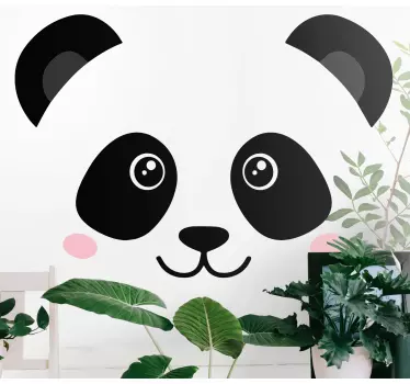 ευτυχισμένος panda εικόνα τέχνης τοίχο - TenStickers
