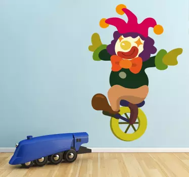 αυτοκόλλητα harlequin σε unicycle παιδιά - TenStickers