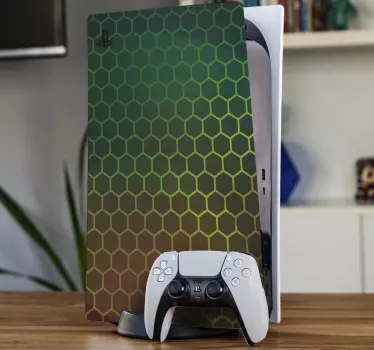αυτοκόλλητα εξάγωνο μοτίβο playstation 5 - TenStickers