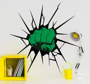 αυτοκόλλητο hulk smash home wall - TenStickers