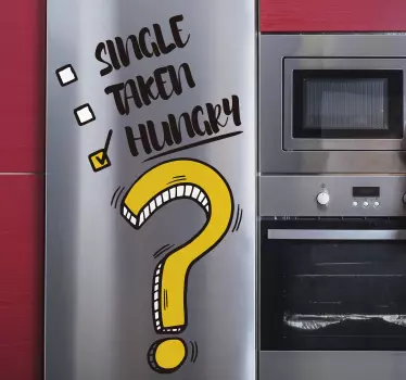 πεινασμένη αστεία λίστα ψυγείο - TenStickers