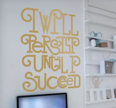 θα παραμείνω αυτοκόλλητο κειμένου - TenStickers