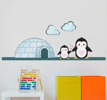 Αυτοκόλλητο με το igloo για παιδιά στο σπίτι - TenStickers