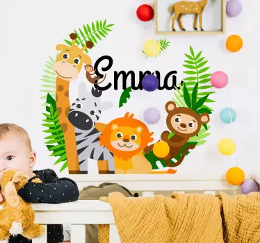 ζούγκλα ζωική εικόνα wall art decal - TenStickers