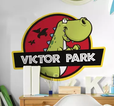 αυτοκόλλητο τοίχου με λογότυπο jurassic park - TenStickers